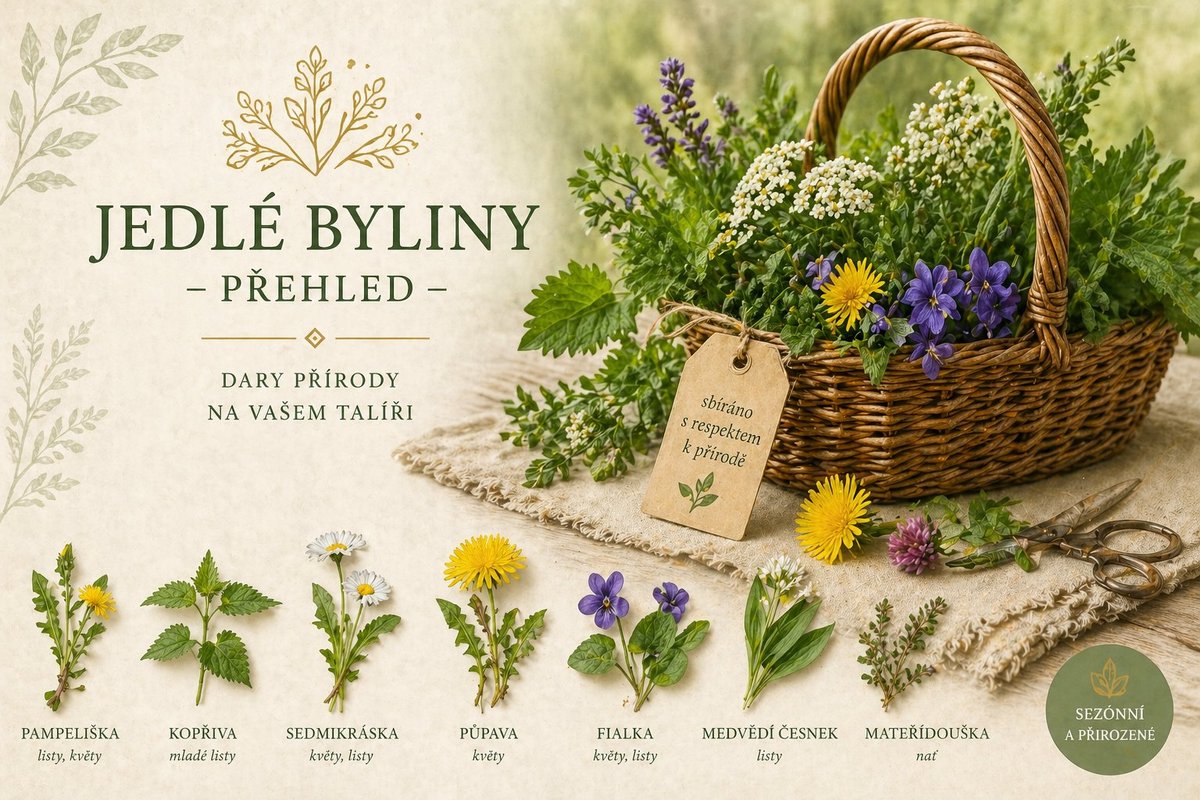 Jedlé byliny - přehled